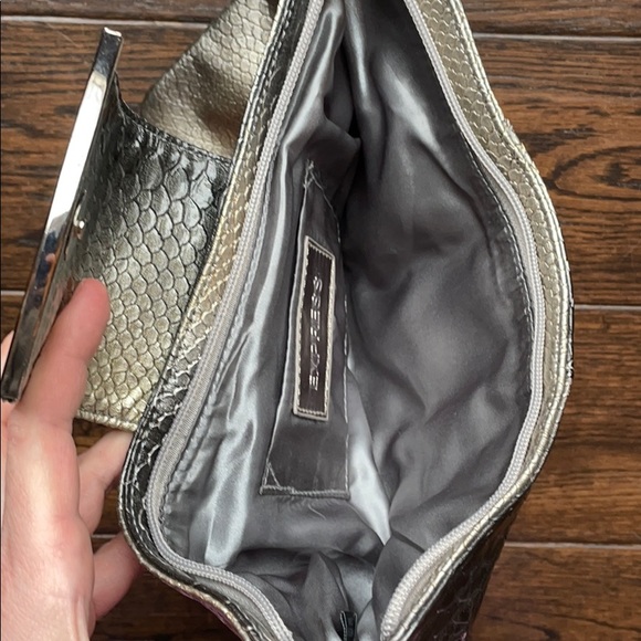 Express ombré clutch reptile scales gold silver - Picture 4 of 5